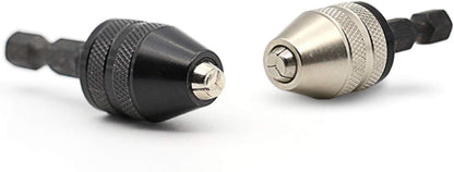 Drill Bit Adapter with 1/4 Hex Shank - 3Pcs Small Drill Chuck Extension for Impact Driver V1258-DP02-WO-592