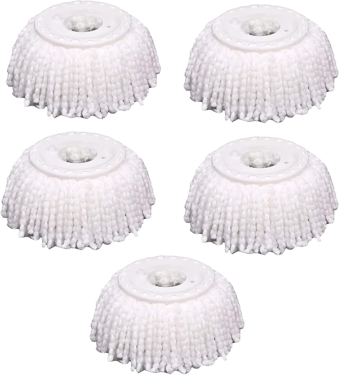 5 PCS Microfiber Replacement Mop Head Spin Mop Head Replacement 5-Pack, Microfiber Refill Heads Universal for V1258-DP02-WO-611
