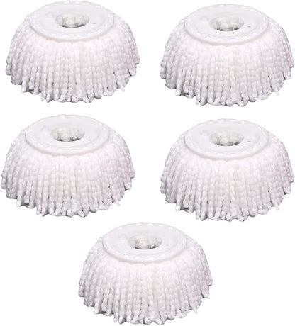 5 PCS Microfiber Replacement Mop Head Spin Mop Head Replacement 5-Pack, Microfiber Refill Heads Universal for V1258-DP02-WO-611