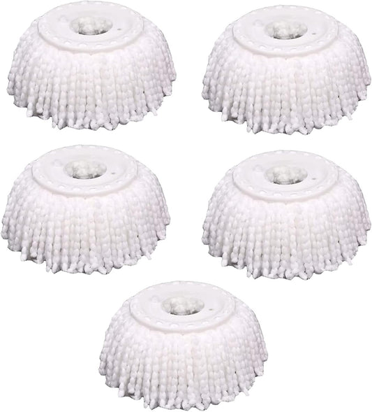 5 PCS Microfiber Replacement Mop Head Spin Mop Head Replacement 5-Pack, Microfiber Refill Heads Universal for V1258-DP02-WO-611