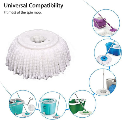 5 PCS Microfiber Replacement Mop Head Spin Mop Head Replacement 5-Pack, Microfiber Refill Heads Universal for V1258-DP02-WO-611