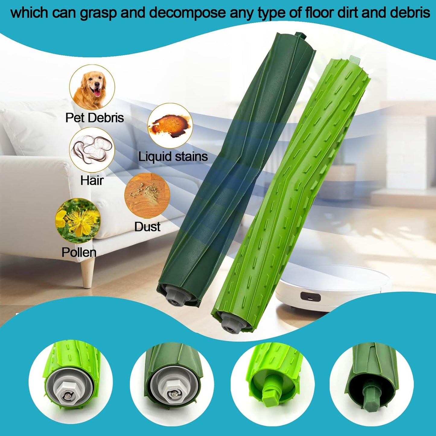 Replacement Parts for Roomba iRobot i7 i7+ i3 i3+ i4 i4+ i5 i5+ i6 i6+ i8 i8+ E5 E6 E7 I,E &j7 j6 j5 and Plus V1258-DP02-WO-613