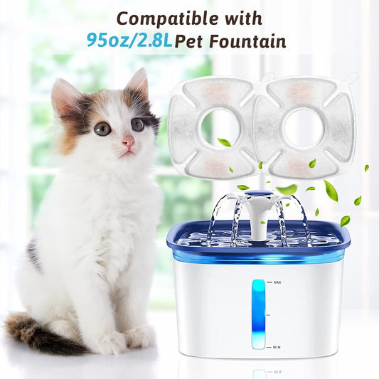 24 Pcs Cat Fountain Replacement Filters 12 Pack Cat Water Fountain Replacement Filters with 12 Pack V1258-DP02-WO-616