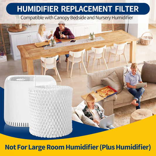 Humidifier Replacement Filter Compatible with Canopy Bedside and Nursery Humidifier,Made with Wood Pulp, V1258-DP02-WO-621