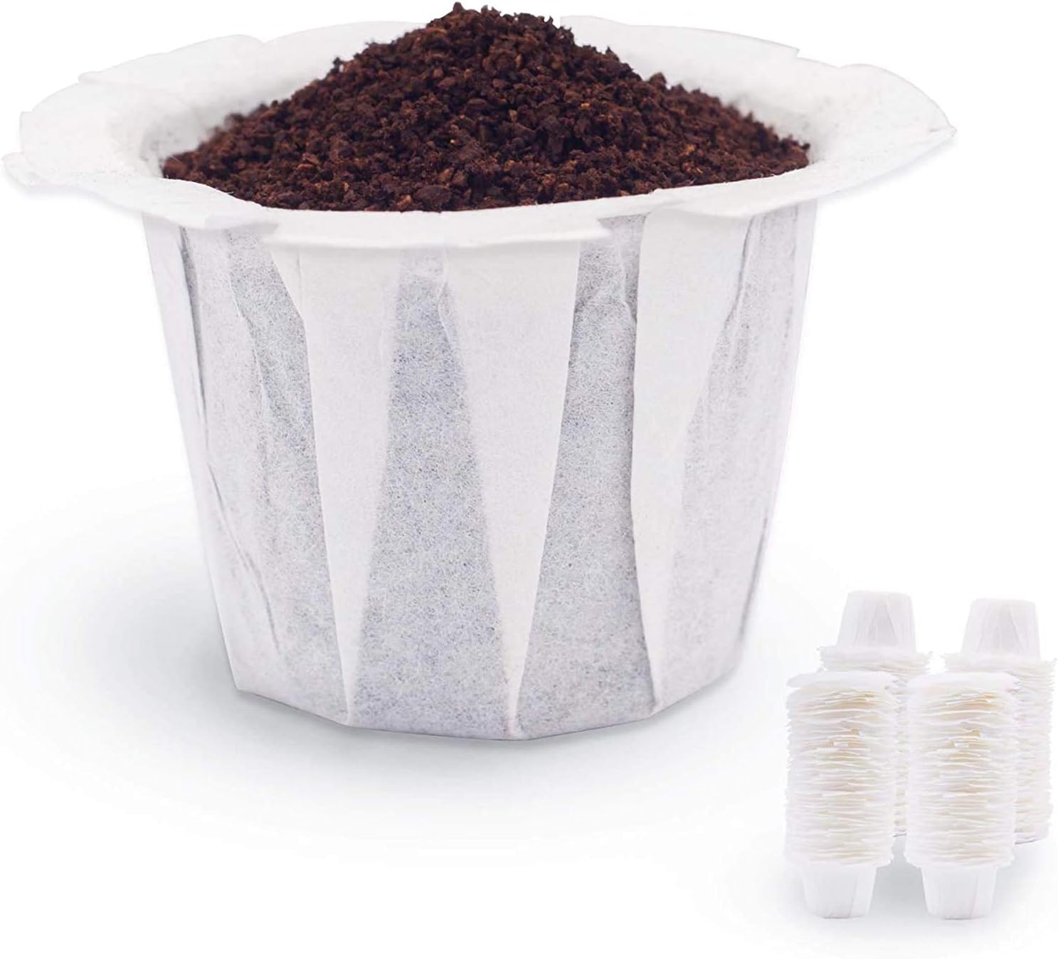 Disposable Coffee Filter Paper for Keurig Brewers Single Serve 1.0 and 2.0, 200 Count Replacement Coffee V1258-DP02-WO-625