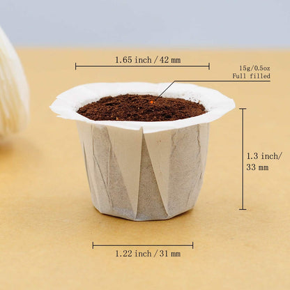 Disposable Coffee Filter Paper for Keurig Brewers Single Serve 1.0 and 2.0, 200 Count Replacement Coffee V1258-DP02-WO-625
