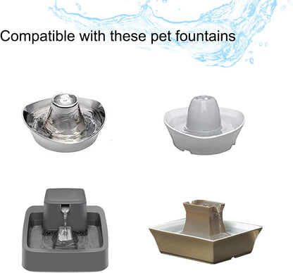 16 Pack Pet Fountain Filter Replacement,8 Carbon Filters and 8 Foam Pre-Filter Replacement Compatible with V1258-DP02-WO-630