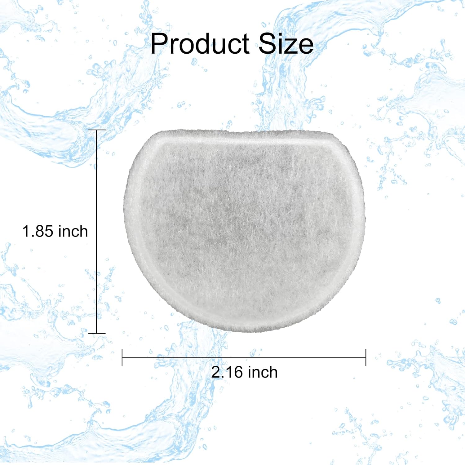 16 Pack Pet Fountain Filter Replacement,8 Carbon Filters and 8 Foam Pre-Filter Replacement Compatible with V1258-DP02-WO-630