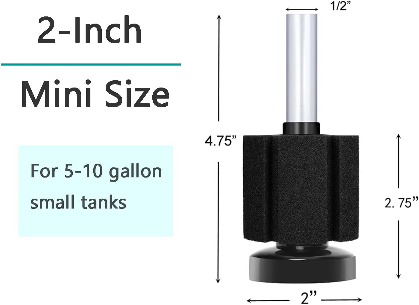 3 Pack Aquarium Bio Sponge Filter Breeding Fry Betta Shrimp Nano Fish Tank (Small up to 10Gal) V1258-DP02-WO-636