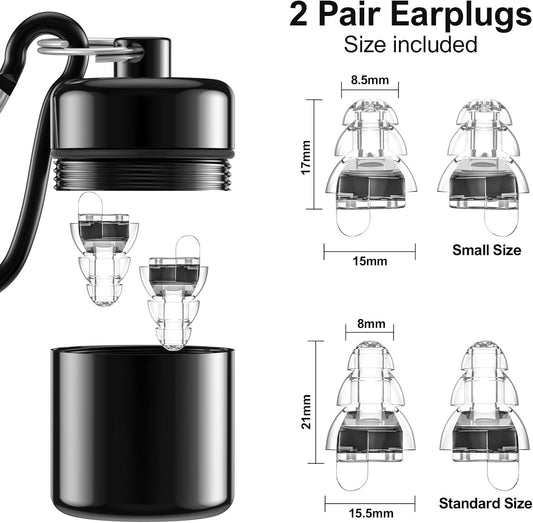 High Fidelity Concert Earplugs for Concerts Musicians, Earplugs for noise reduction, 24db Advanced Filter V1258-DP02-WO-651