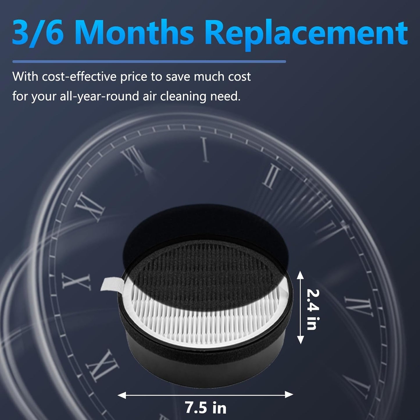 LV-H132 Replacement Filter for LEVOIT Air Purifier Replacement Filter LV-H132-RF, 3-in-1 H13 True HEPA Filter V1258-DP02-WO-658