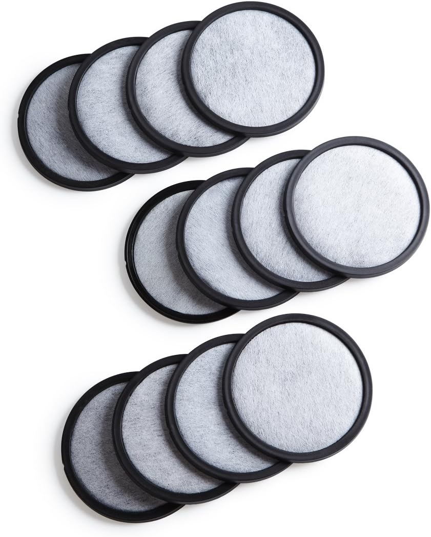 12-Pack Premium Activated Charcoal Water Filter Disk for All Mr. Coffee Models V1258-DP02-WO-660