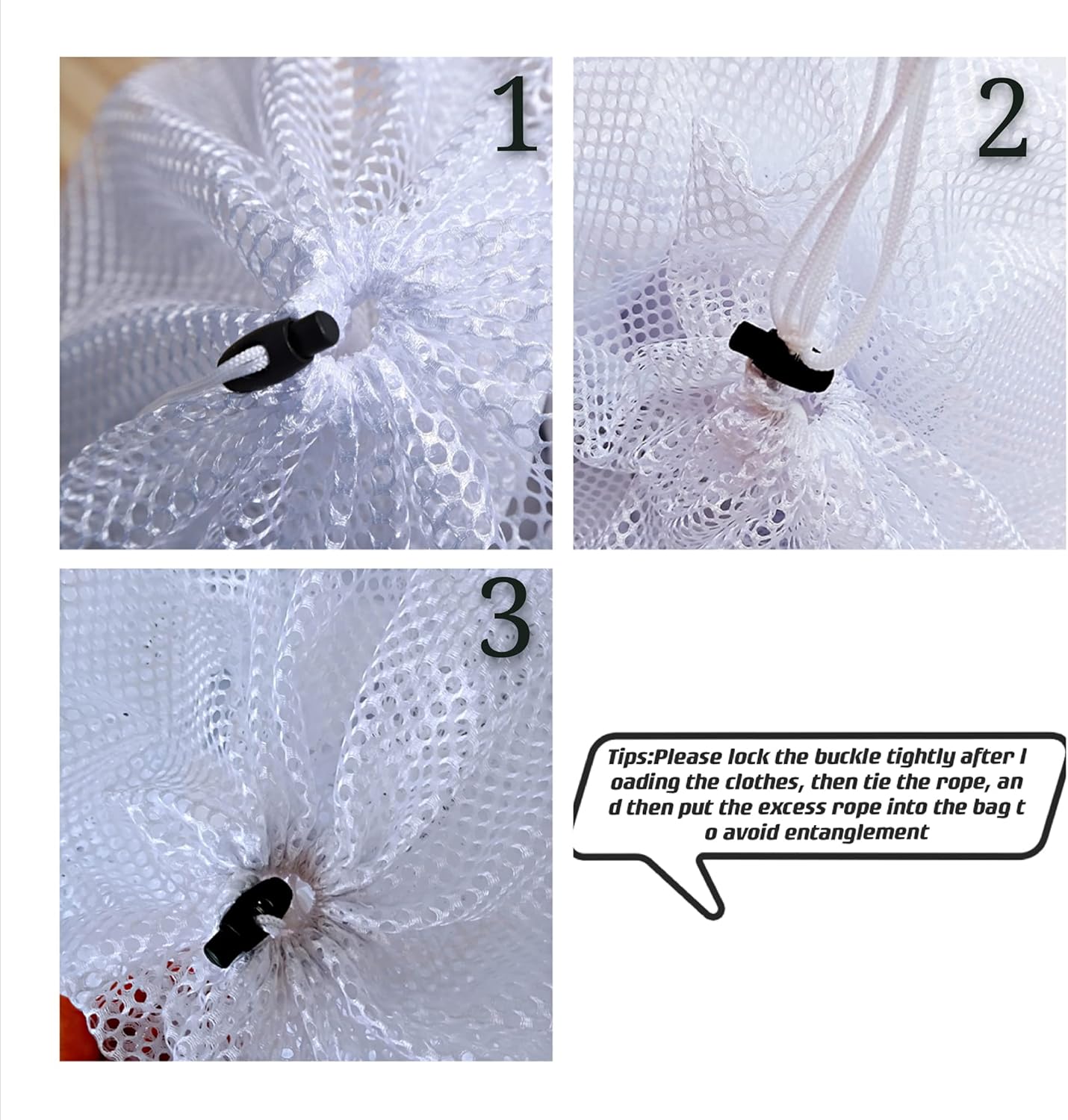 Small Commercial Mesh Laundry Bag with Handle and Drawstring for Dormitory, Travelling, College,Apartment, V1258-DP02-WO-67