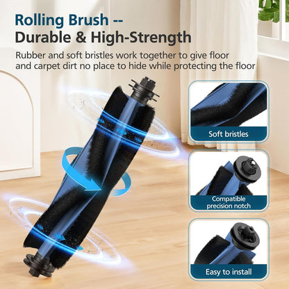 C10 Accessories for eufy C10 Robot Vacuum, 22 Pack Replacement Parts Include: 2* Main Rolling Brush, 6* V1258-DP02-WO-672