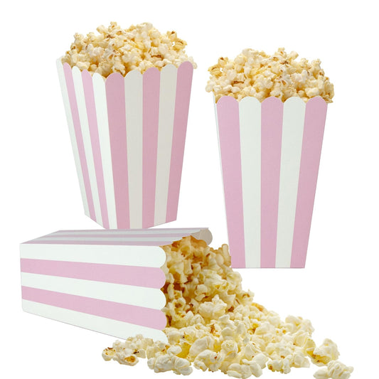 24 Pack Striped Popcorn Boxes - Carnival Parties Mini Paper Popcorn and Candy Containers, Party Supplies for V1258-DP02-WO-69