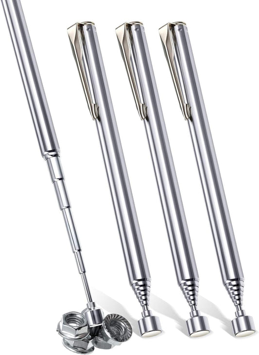 4 Pieces Telescoping Magnetic Pick up Tool Grabbers Reacher Tools with Pocket Clip 25 Inch Telescopic V1258-DP02-WO-691