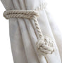 4 Pack Curtain Tiebacks - Heavy Duty Curtain Rope Tieback, Handmade Rural Decorative Curtain Holdbacks (Beige) V1258-DP02-WO-700