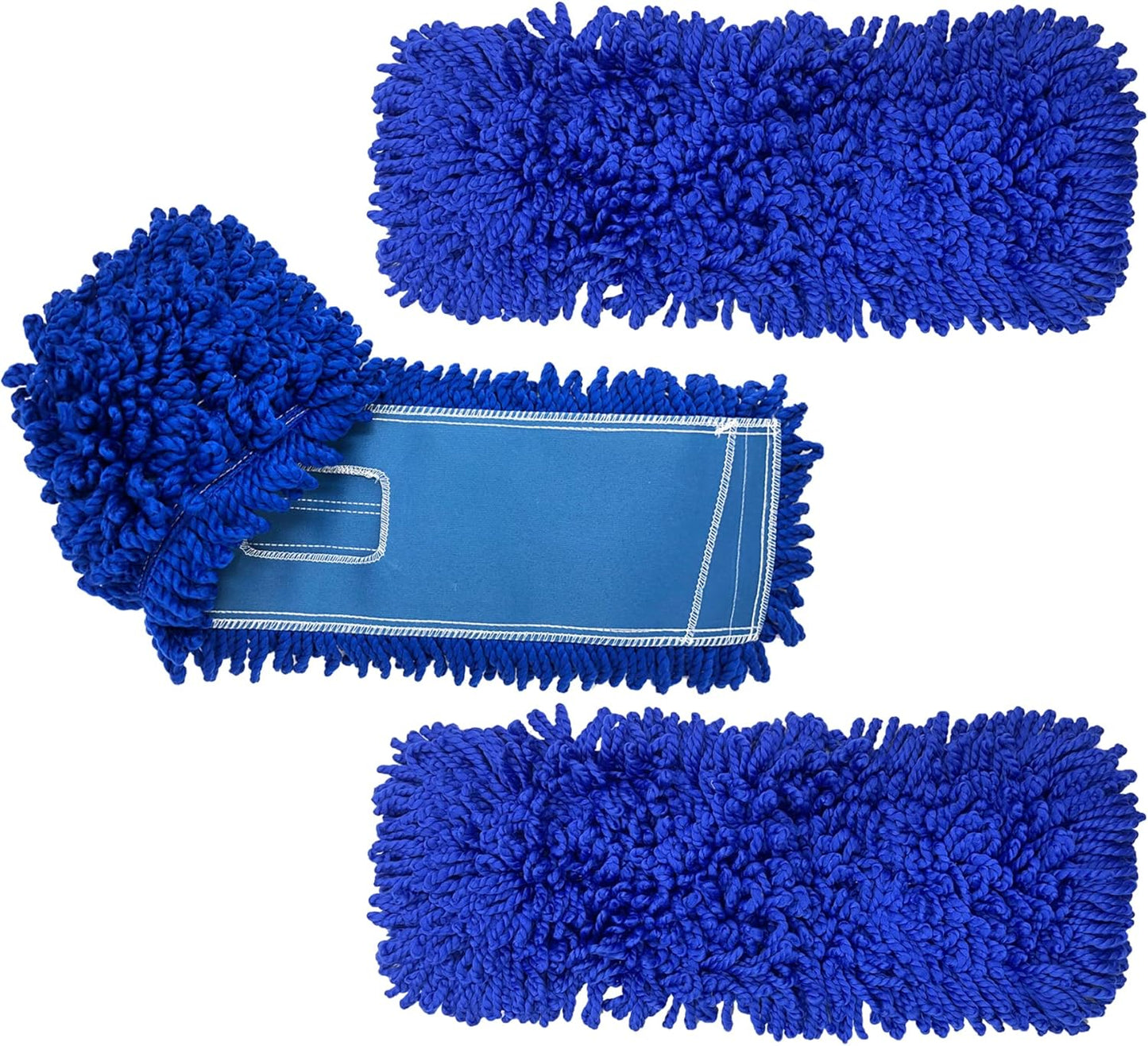24 inch Microfiber Dust Mop | Medium Washable Commercial Mop Head Replacement, Pack of 3 V1258-DP02-WO-703