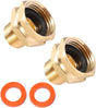Brass Garden Hose Adapter, 3/4' GHT Female x 1/2' NPT Male Connector, 2pcs V1258-DP02-WO-706