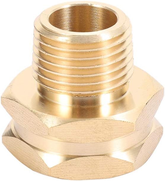 Brass Garden Hose Adapter, 3/4' GHT Female x 1/2' NPT Male Connector, 2pcs V1258-DP02-WO-706
