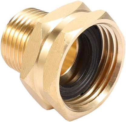 Brass Garden Hose Adapter, 3/4' GHT Female x 1/2' NPT Male Connector, 2pcs V1258-DP02-WO-706