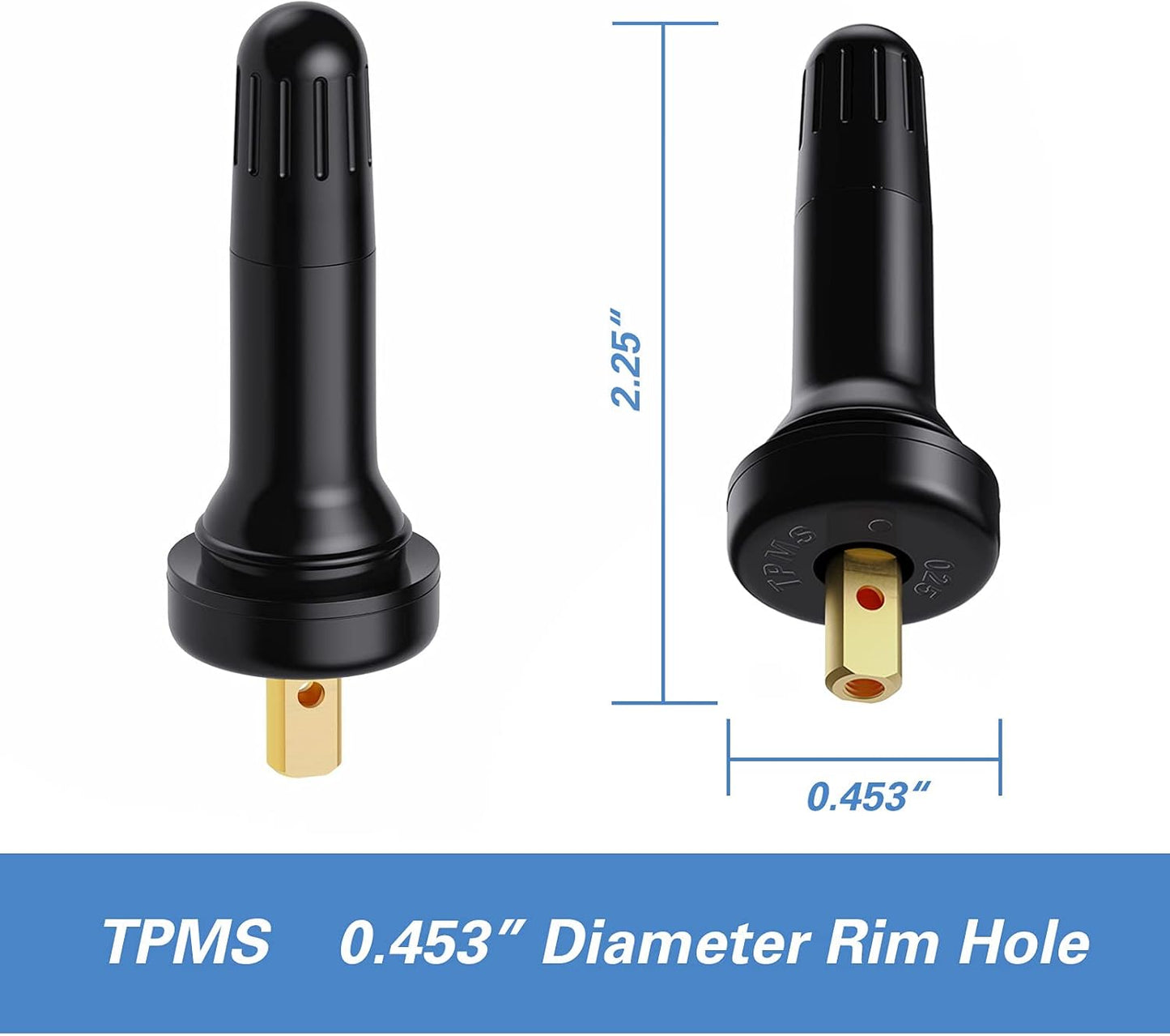 TPMS 20008 Rubber Snap-in Tire Valve Stem (50 pcs/Bag) V1258-DP02-WO-711