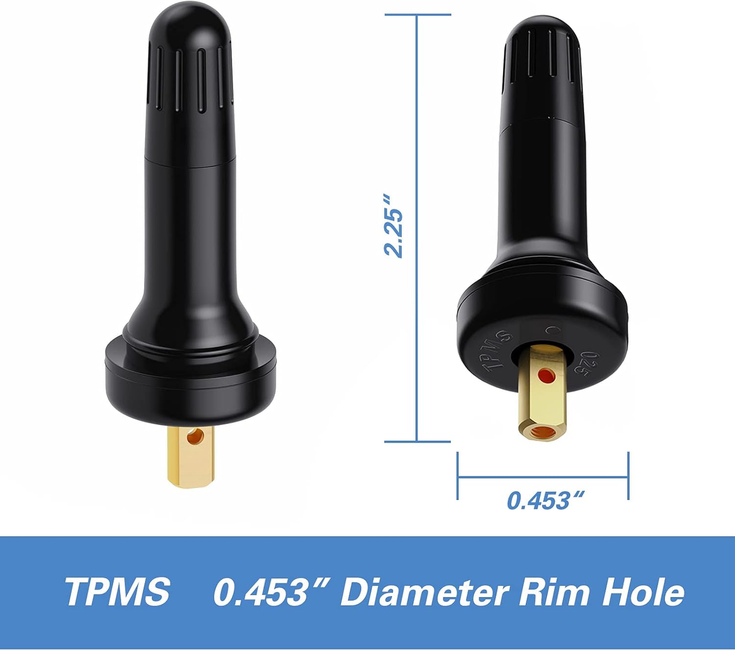 TPMS 20008 Rubber Snap-in Tire Valve Stem (50 pcs/Bag) V1258-DP02-WO-711