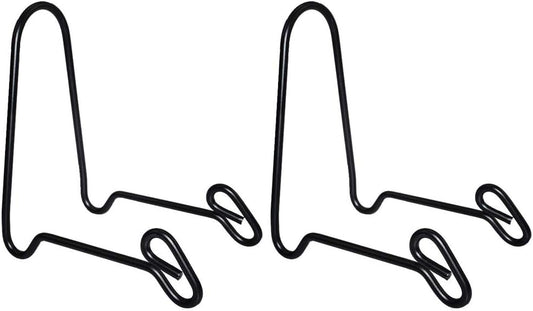 2 Pack Display Stand Easel Iron Bowl Stands for Display Medium Deep Bowls, Platters and Deep Dishes V1258-DP02-WO-717