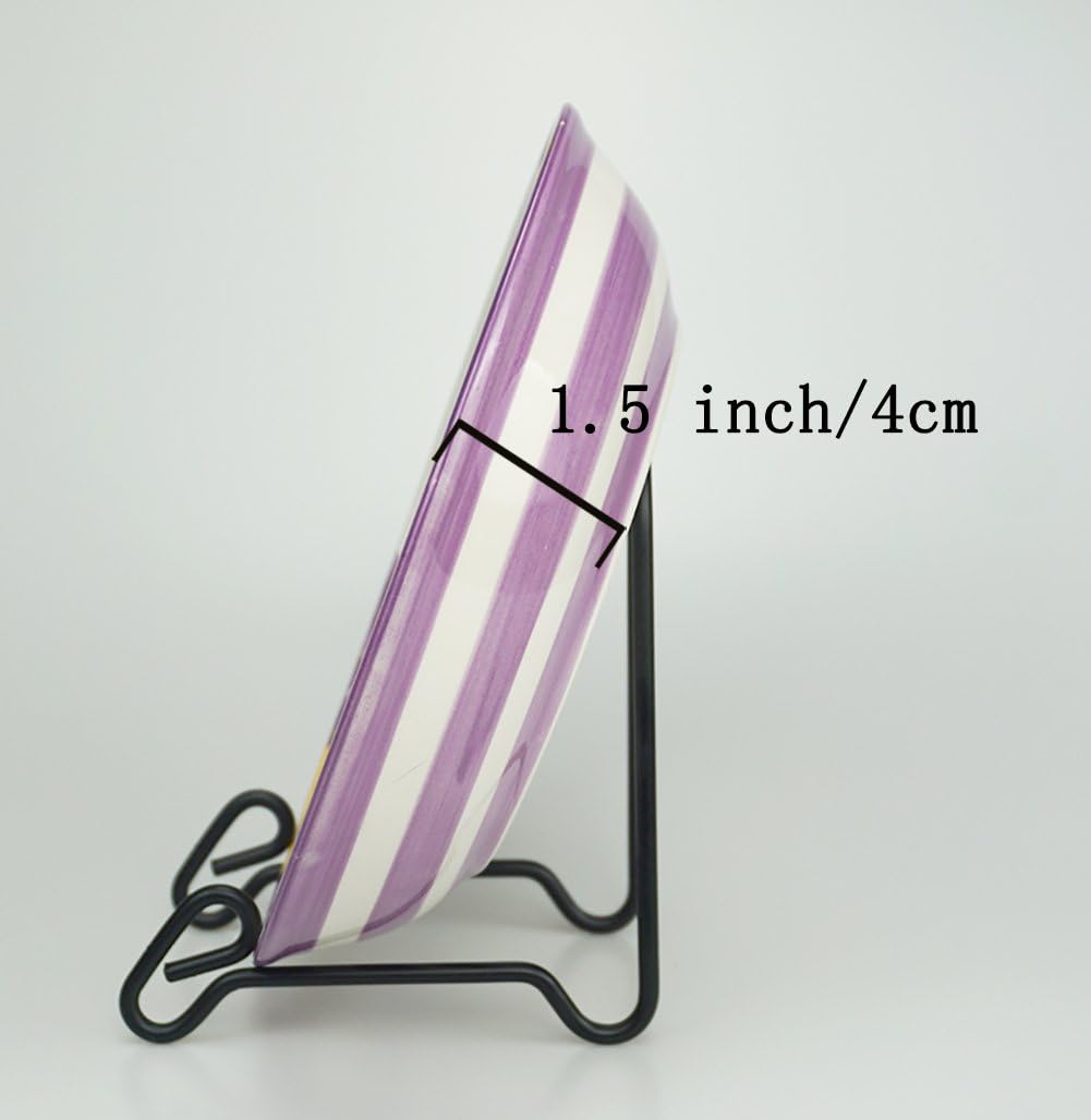 2 Pack Display Stand Easel Iron Bowl Stands for Display Medium Deep Bowls, Platters and Deep Dishes V1258-DP02-WO-717