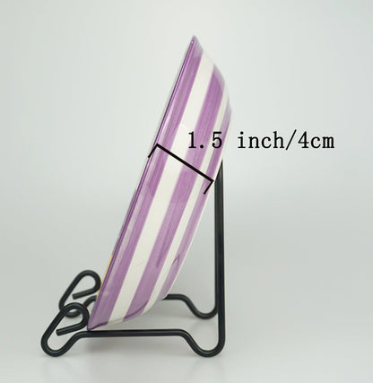 2 Pack Display Stand Easel Iron Bowl Stands for Display Medium Deep Bowls, Platters and Deep Dishes V1258-DP02-WO-717