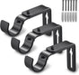 Curtain Rod Bracket Adjustable, Drapery Rod Holder Hooks Support Hangers for 1 inch Diameter Window Curtain V1258-DP02-WO-718