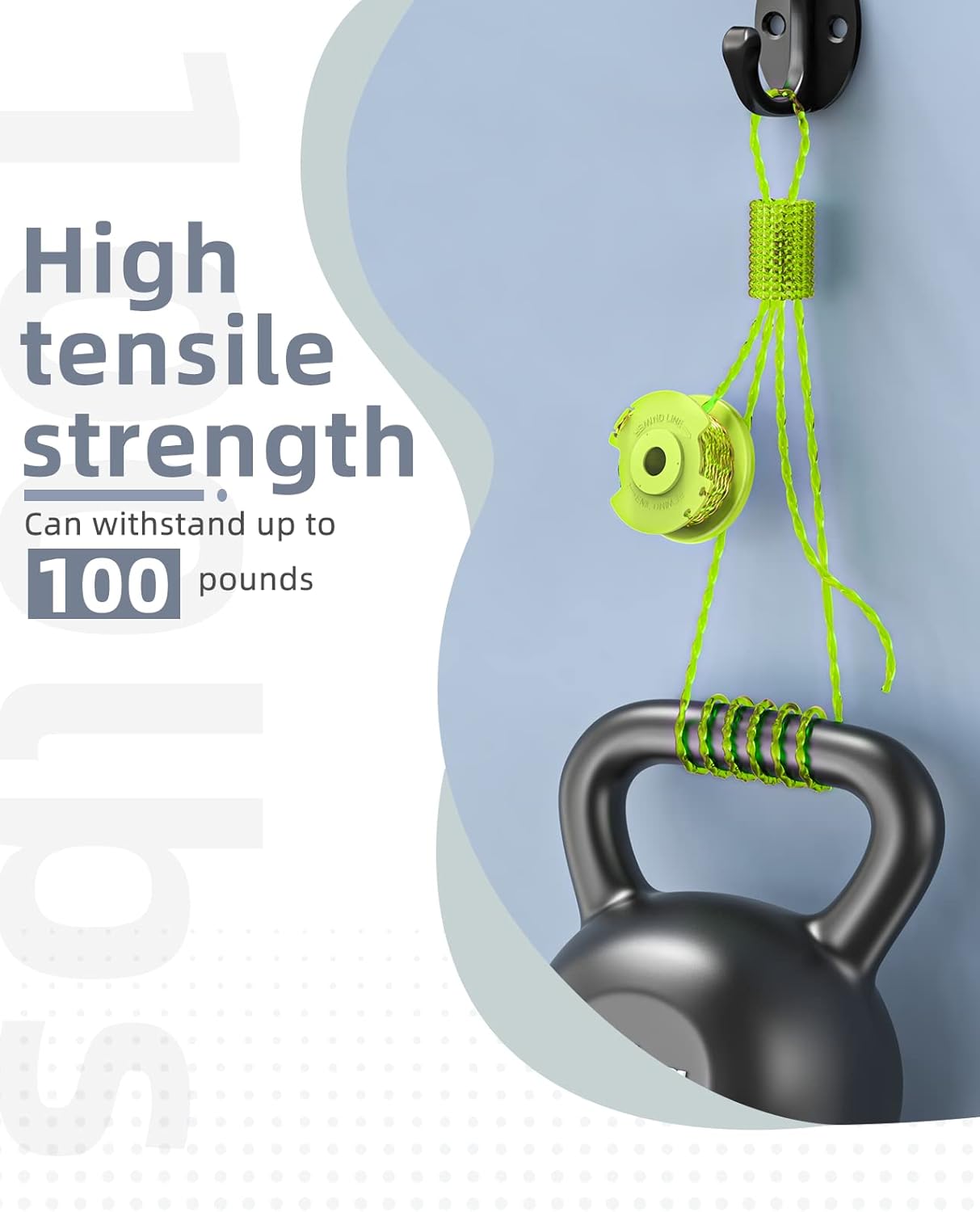 Weed Wacker String Compatible with Ryobi One Plus+ AC80RL3, 0.08'' String Trimmer Refill Line,Weed Eater V1258-DP02-WO-730