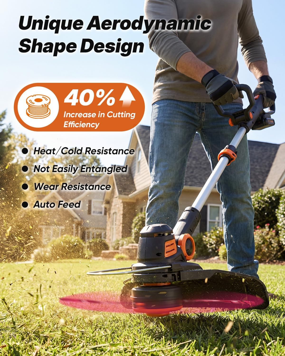 15 Pack (WA0010)Replacement Trimmer Line Spool Compatible with Worx Weed Eater, 0.065 inch Trimmer Line V1258-DP02-WO-731