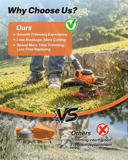 15 Pack (WA0010)Replacement Trimmer Line Spool Compatible with Worx Weed Eater, 0.065 inch Trimmer Line V1258-DP02-WO-731