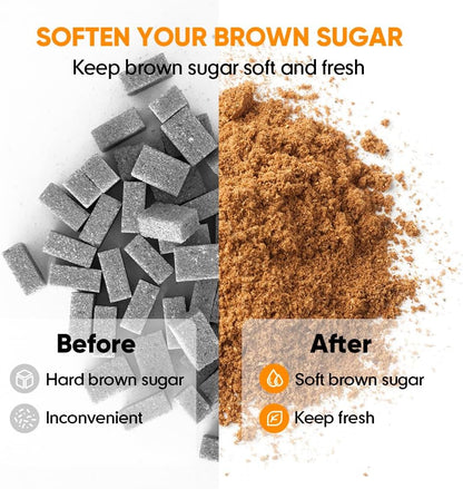 Brown Sugar Container Airtight, 2 Quart Brown Sugar Keeper Storage Container with Spoon V1258-DP02-WO-735