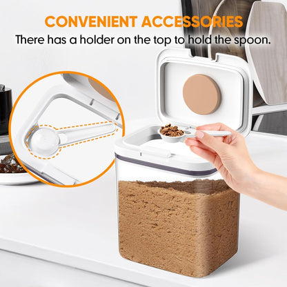 Brown Sugar Container Airtight, 2 Quart Brown Sugar Keeper Storage Container with Spoon V1258-DP02-WO-735