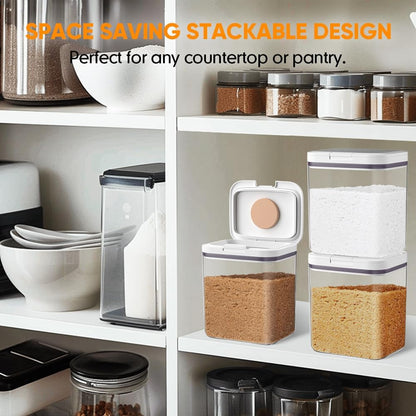 Brown Sugar Container Airtight, 2 Quart Brown Sugar Keeper Storage Container with Spoon V1258-DP02-WO-735
