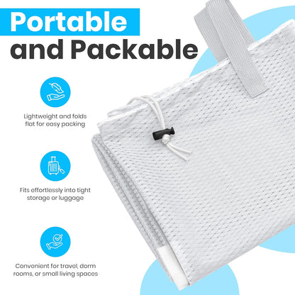 Large Mesh Laundry Bags - 2-Pack Heavy Duty with Handles & Drawstring - Machine Washable Net Laundry Sacks V1258-DP02-WO-741