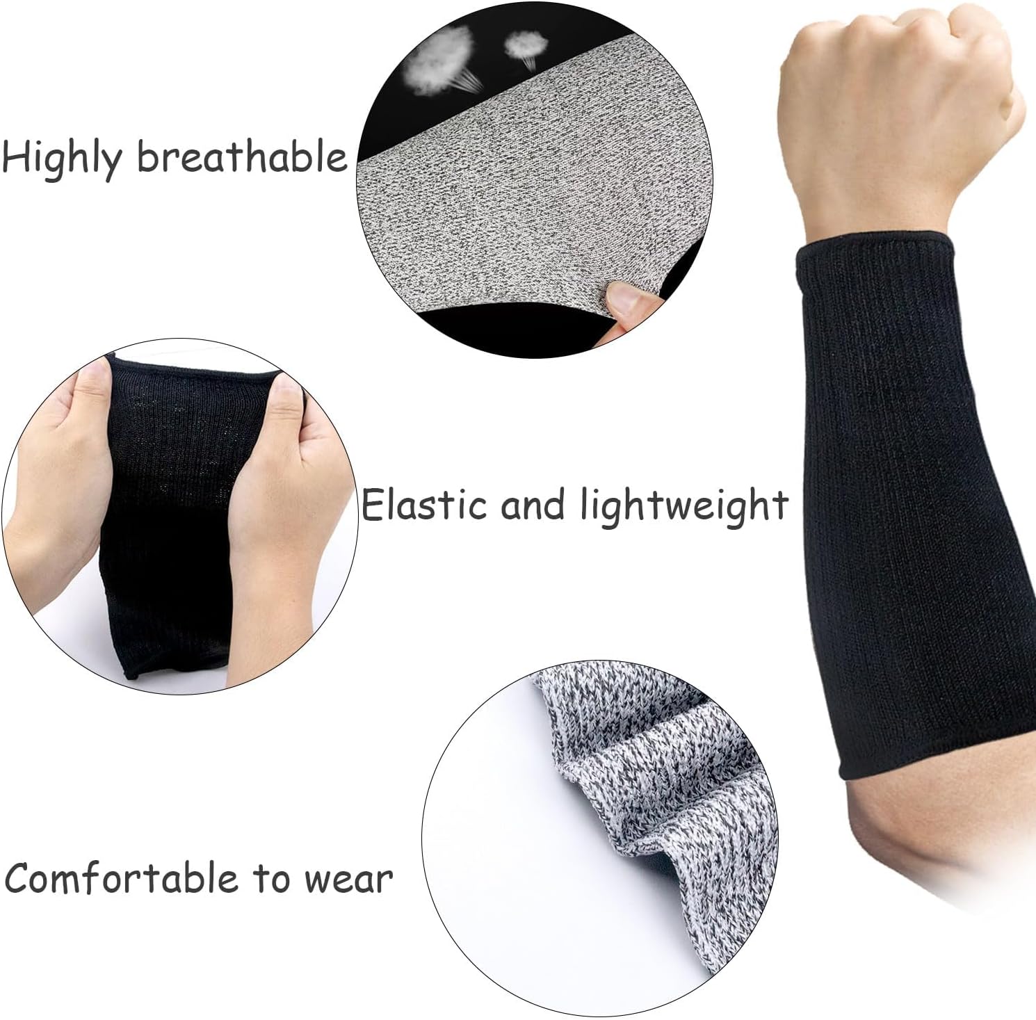Arm Protection Sleeves Level 5 Protection Cut Burn Resistant Sleeve Anti Abrasion Forearm Cover Protector V1258-DP02-WO-749