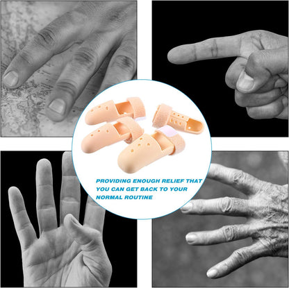 10 Pcs Mallet Finger Splint, 5 Sizes Finger Support Brace Stabilizer Straightener Plastic Fingertip V1258-DP02-WO-750