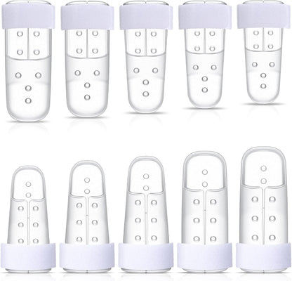 10 Pcs Mallet Finger Splint, 5 Sizes Finger Support Brace Stabilizer Straightener Plastic Fingertip V1258-DP02-WO-751