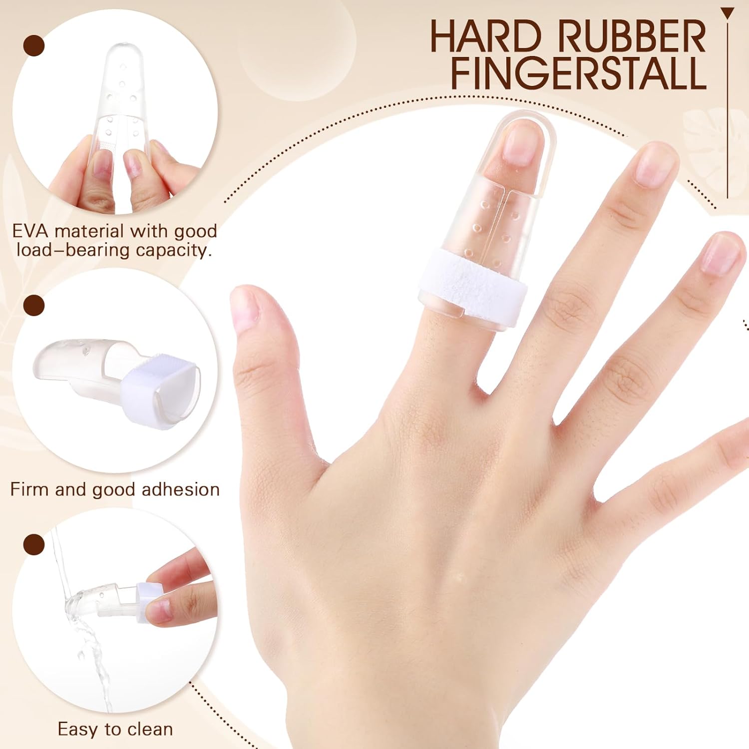 10 Pcs Mallet Finger Splint, 5 Sizes Finger Support Brace Stabilizer Straightener Plastic Fingertip V1258-DP02-WO-751