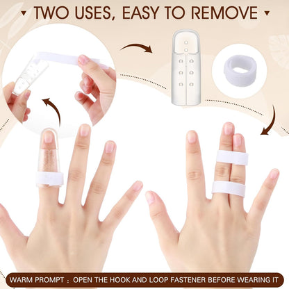 10 Pcs Mallet Finger Splint, 5 Sizes Finger Support Brace Stabilizer Straightener Plastic Fingertip V1258-DP02-WO-751