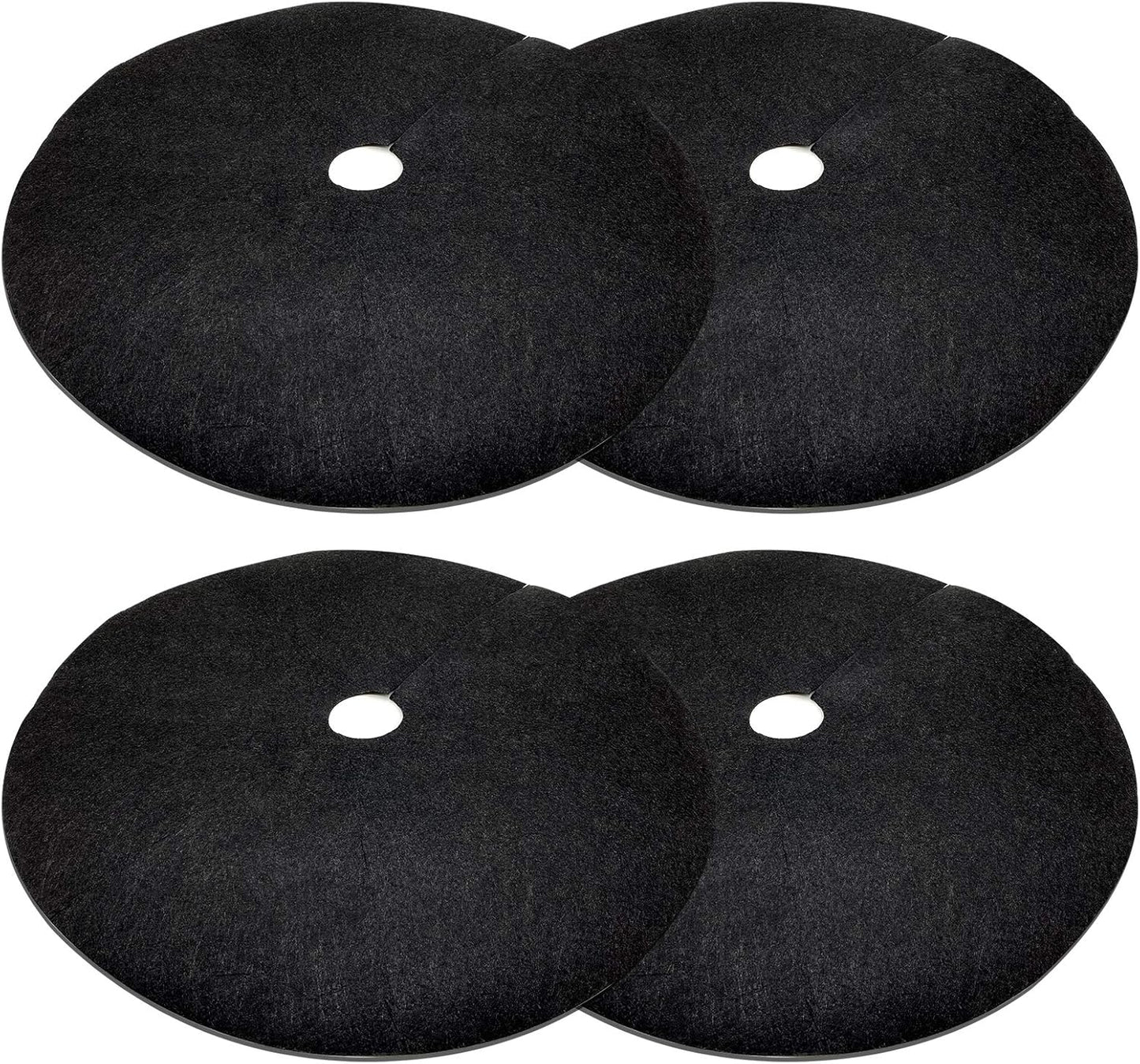 4 Pack 32.3 Inch Non-Woven Tree Mulch Ring - Degradable Tree Protector Mat, Reusable Tree Weed Barrier Mat V1258-DP02-WO-770