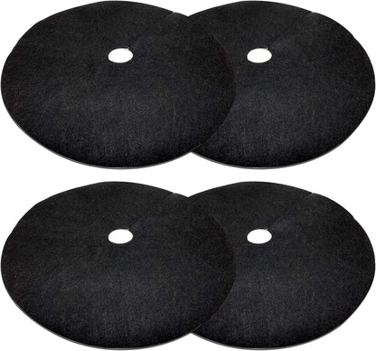 4 Pack 32.3 Inch Non-Woven Tree Mulch Ring - Degradable Tree Protector Mat, Reusable Tree Weed Barrier Mat V1258-DP02-WO-770