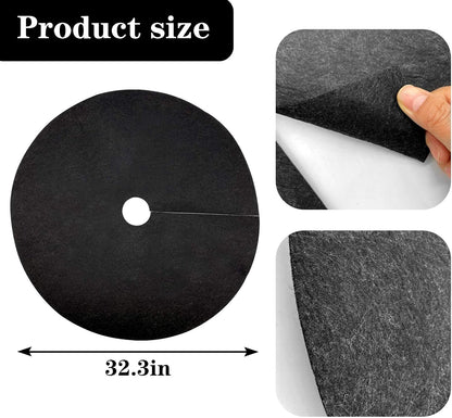 4 Pack 32.3 Inch Non-Woven Tree Mulch Ring - Degradable Tree Protector Mat, Reusable Tree Weed Barrier Mat V1258-DP02-WO-770