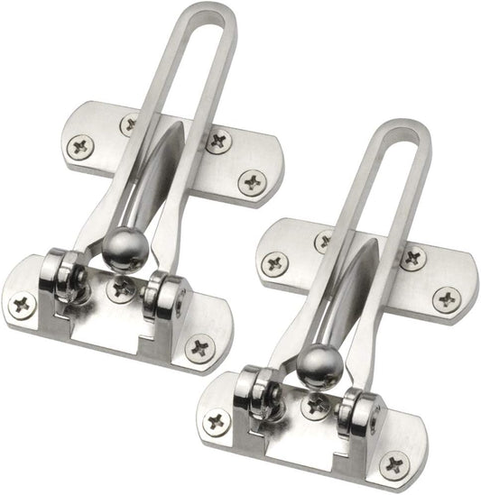 Home Security Door Lock, 2 Pack Latch Guard Clasp Front Door Locks for Kids, Home Reinforcement Lock for V1258-DP02-WO-774