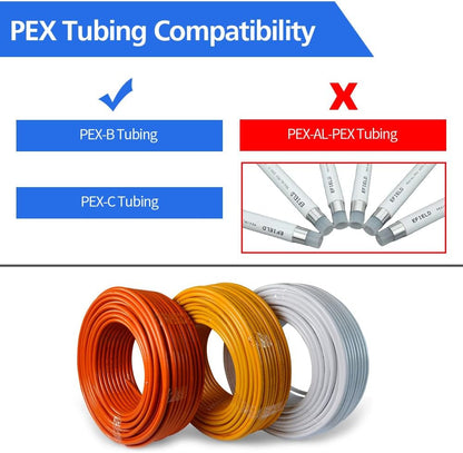 10 Pack 1/2" PEX Elbow Fittings, Brass Fittings for PEX Tubing Pipe V1258-DP02-WO-780