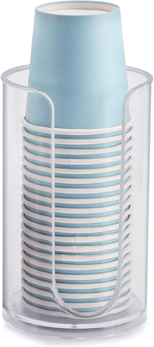 Bathroom Cup Dispenser, 3oz-5oz Small Disposable Paper Cups Holder for Bathroom Vanity Countertop's V1258-DP02-WO-794