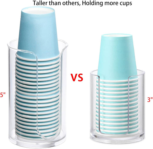 Bathroom Cup Dispenser, 3oz-5oz Small Disposable Paper Cups Holder for Bathroom Vanity Countertop's V1258-DP02-WO-794